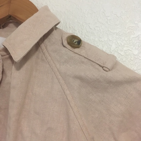 Zara Pink Blush Linen Blend Coat - Picture 5 of 11